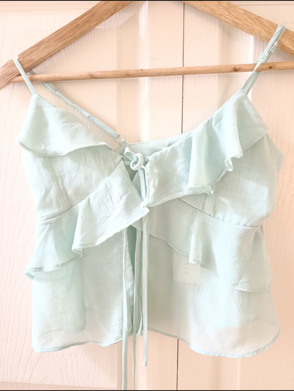 Light Mint Ruffle Camisole Top - Unbranded
